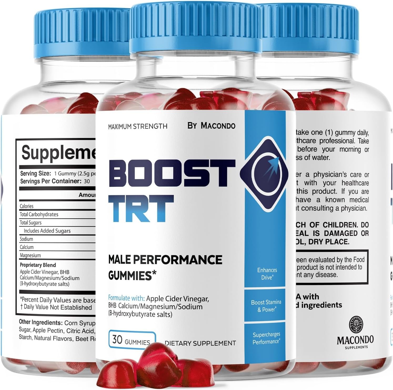 5 mos x30ct Boost TRT Gummies Boost TRT Male Performance Advanced Formula 150ct