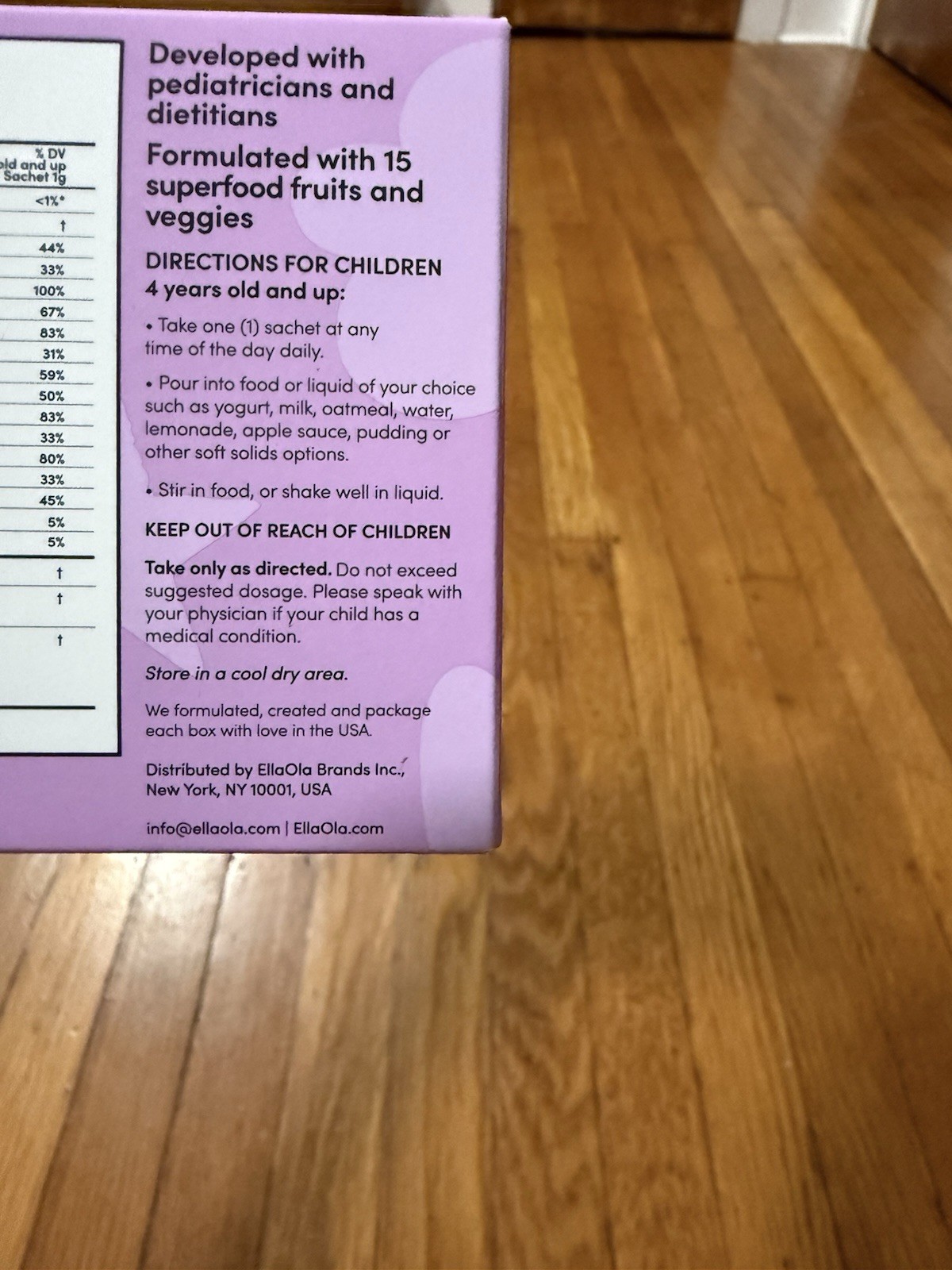 3x EllaOla Unflavored Multivitamin Powder Sugar Free Vegan Gluten-Free Non-GMO30