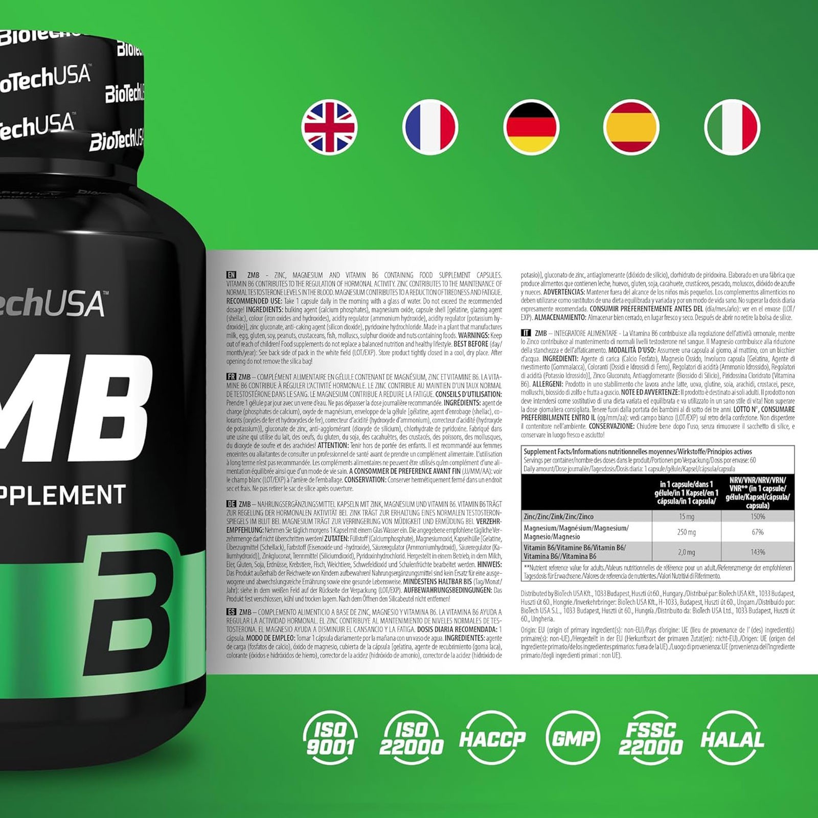 GH Regulator + ZMB – Building muscle mass, Regeneration Muscle pump, Testo-level