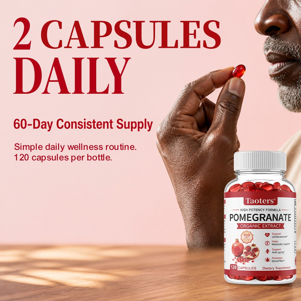 Organic Dietary Supplement, With Pomegranate Fruit Extract 700mg, 30-120 Softgel