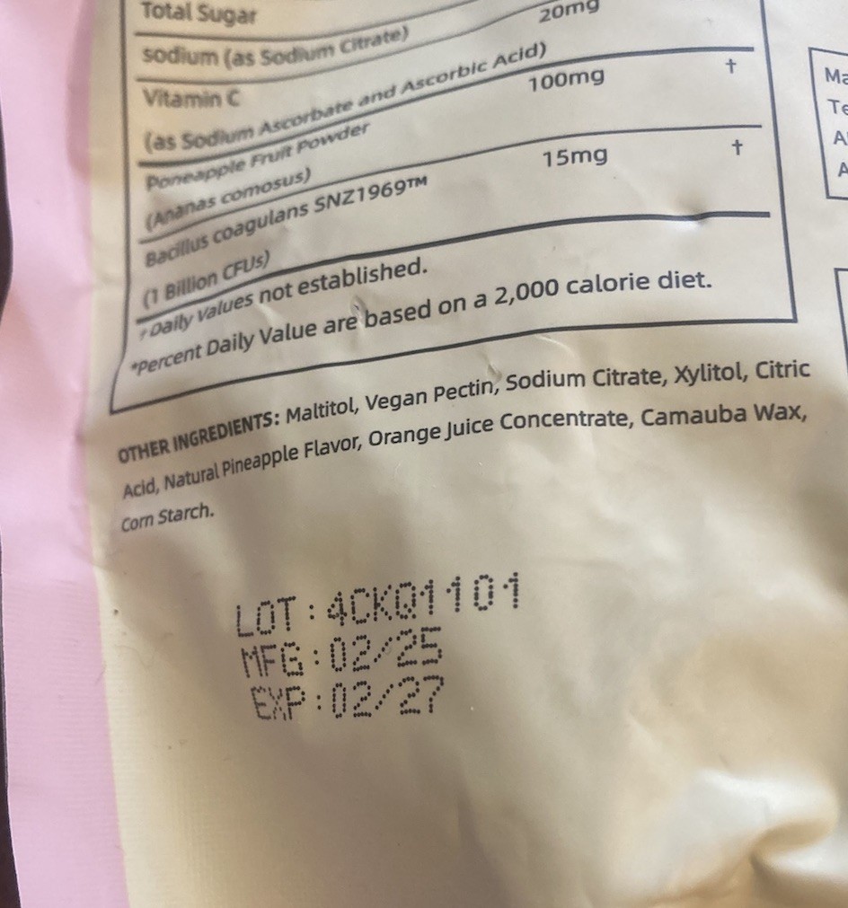 Vital Source Nutrition Premium Feminine Balance Gummies 60ct Pineapple 2/2027
