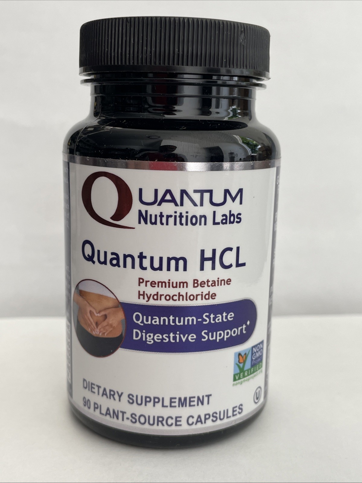 Quantum HCL Digestive Support 90 Plant Source Capsules Bottle Exp Feb 2028 New