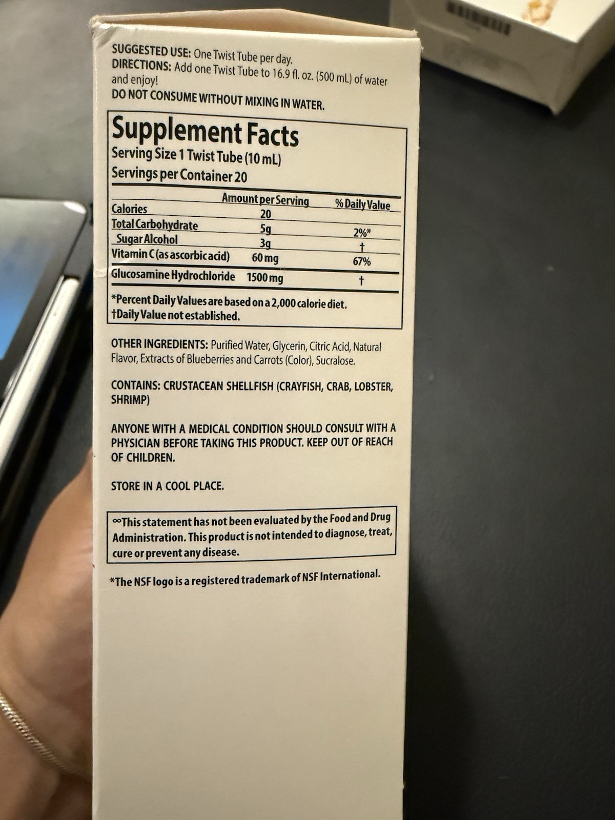 Nutrilite Twist Tubes 2GO Joint Health Raspberry 20ct Exp 1/2027