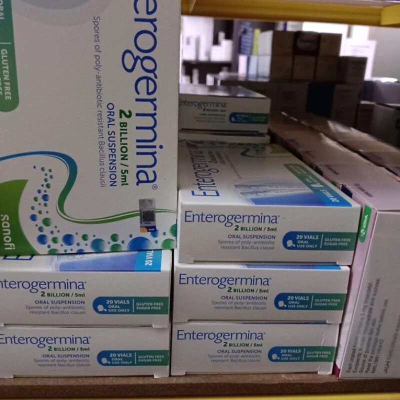 Enterogermina Bacillus Clausii Probiotic 2 Billion CFU/5mL (20 Vials) New