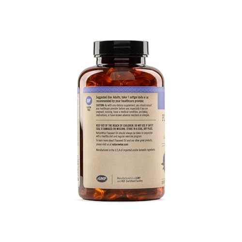 NatureWise Flaxseed Oil 1400 mg, Fish Free, High 120 Count (Pack of 1)