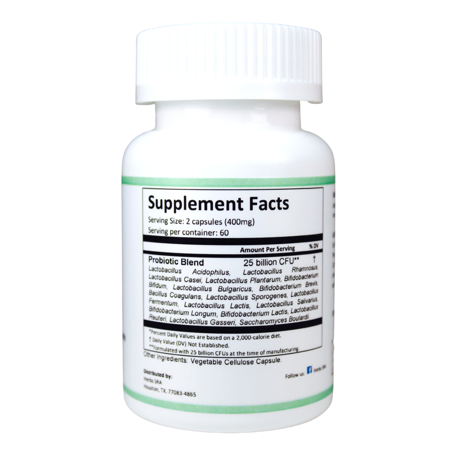DIGESTIVE HEALTH, BLOATING RELIEF, PROBIOTICS 120 capsules 16 Strength, Wellness