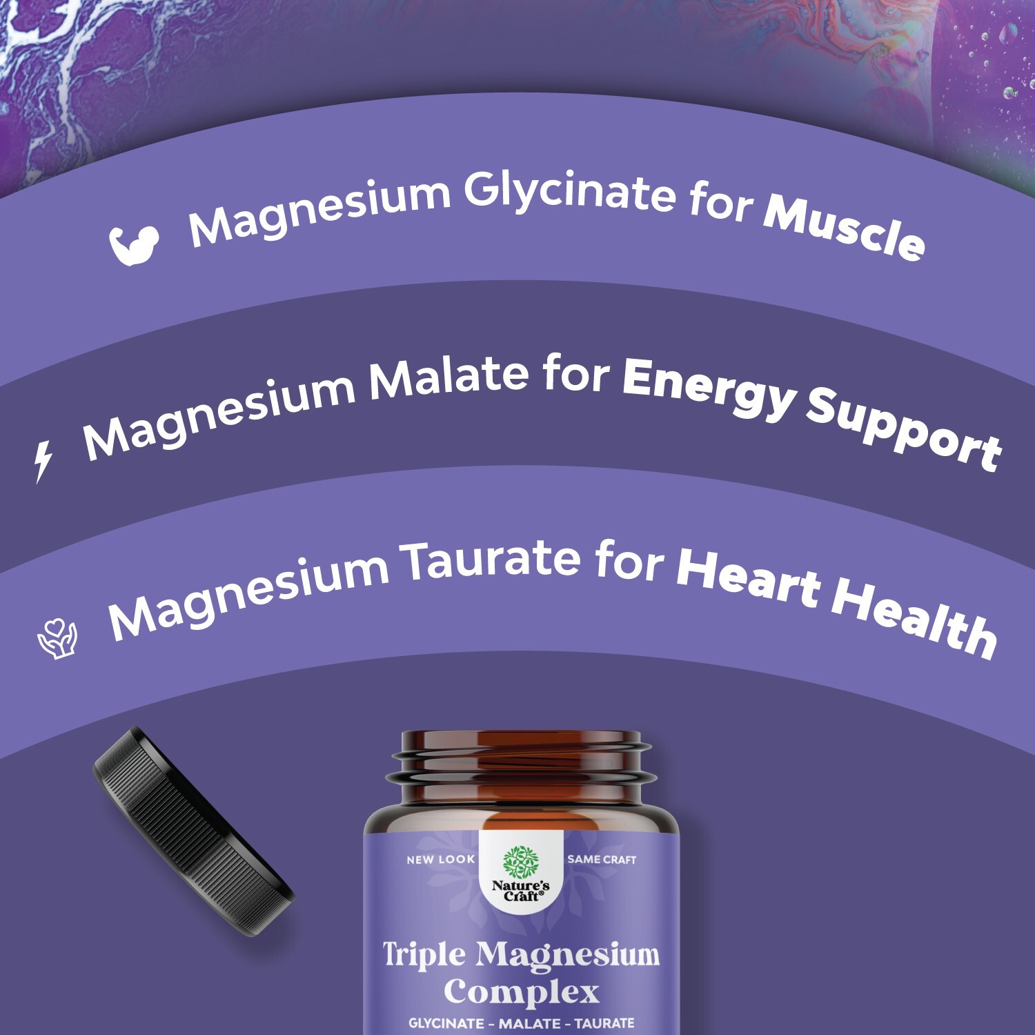 Triple Magnesium Complex Supplement 400mg Per Serving – High Absorption