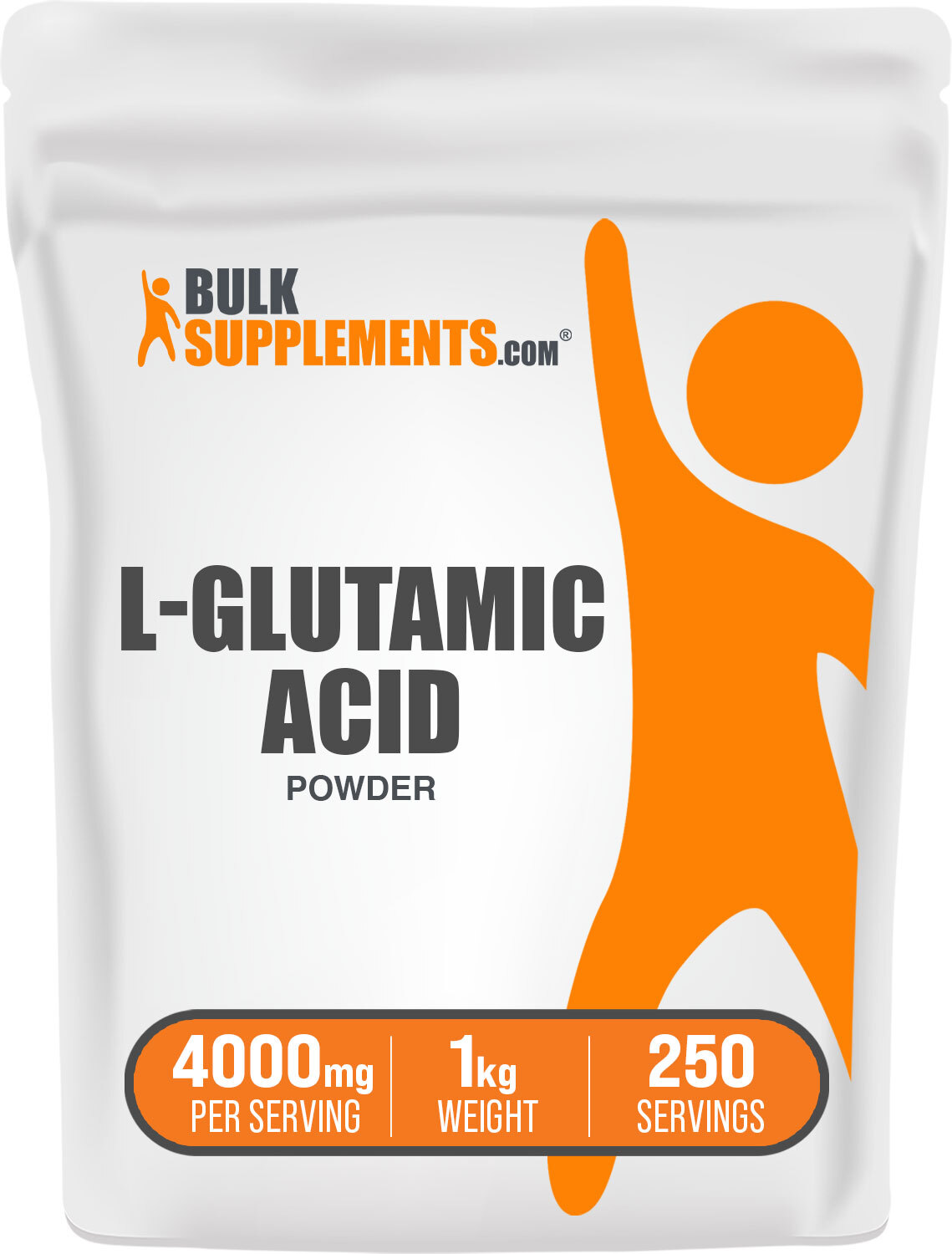 BulkSupplements L-Glutamic Acid – Boost Workout Performance – 4g Per Serving