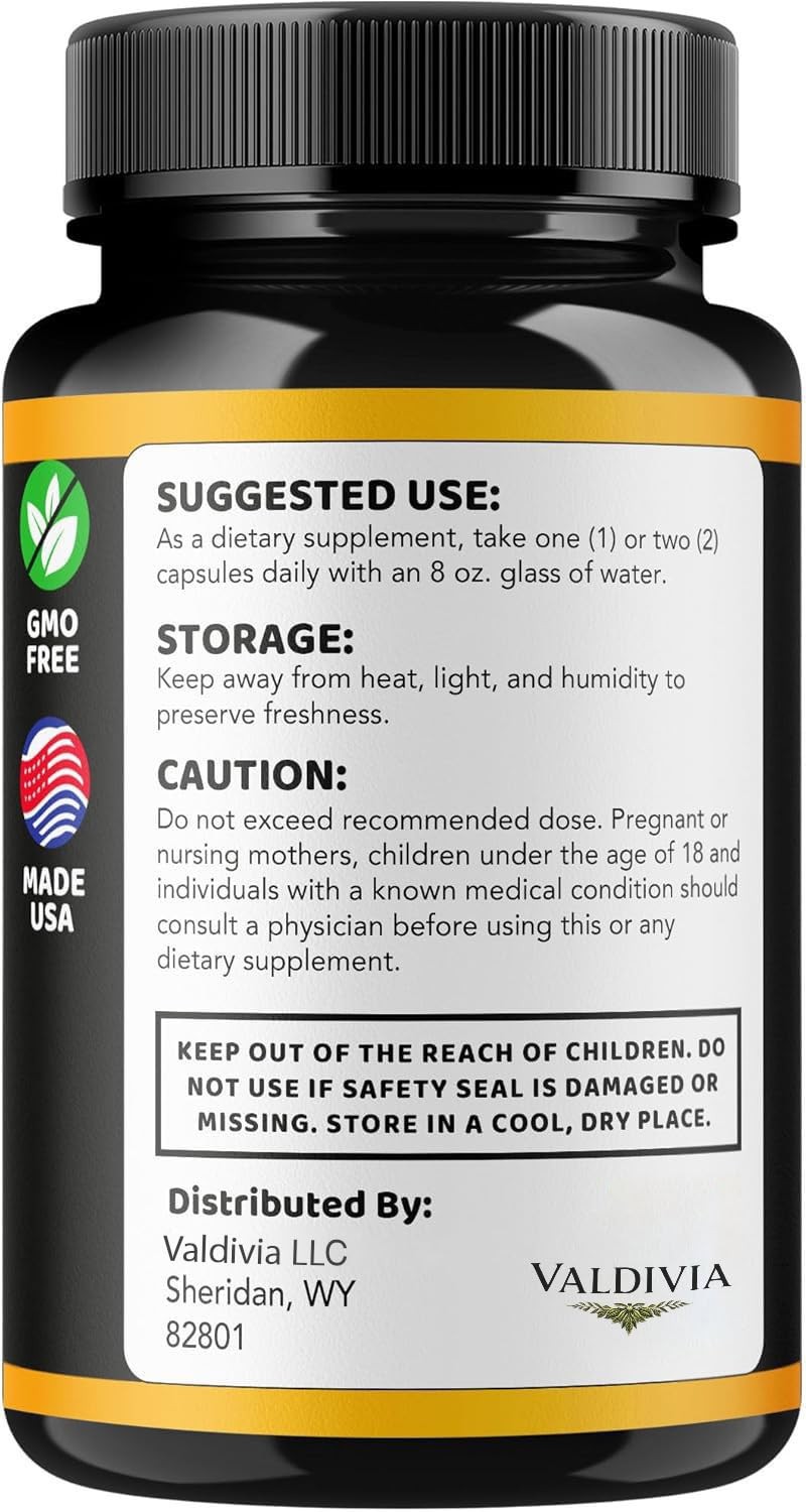 Valdivia Vigor Force 60 Capsules Men’s Health Supplement Made in USA Male