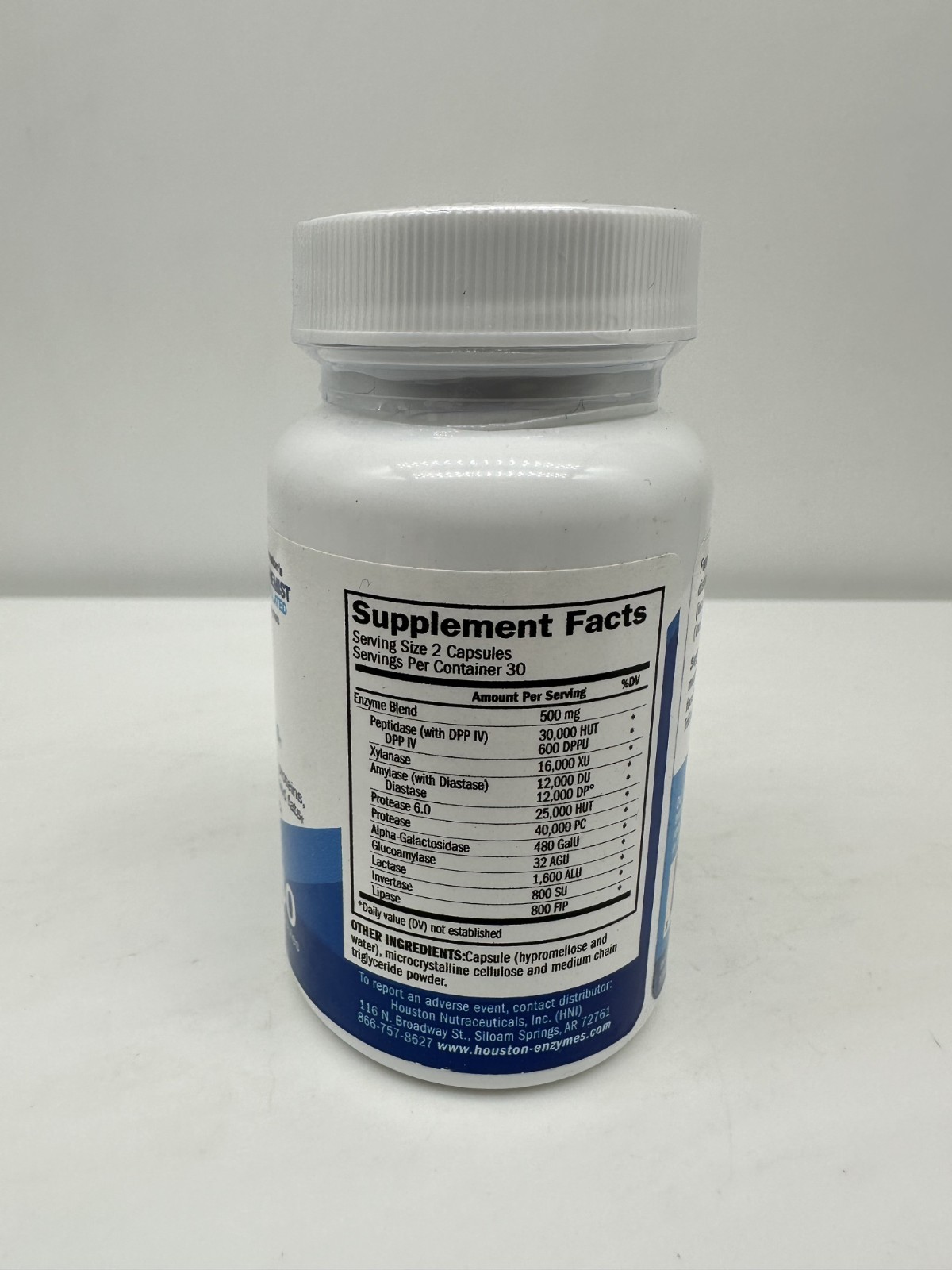 Houston Enzymes TriEnza 60 Capsules Gluten Dairy Support X2 Bottles Exp 1/2027