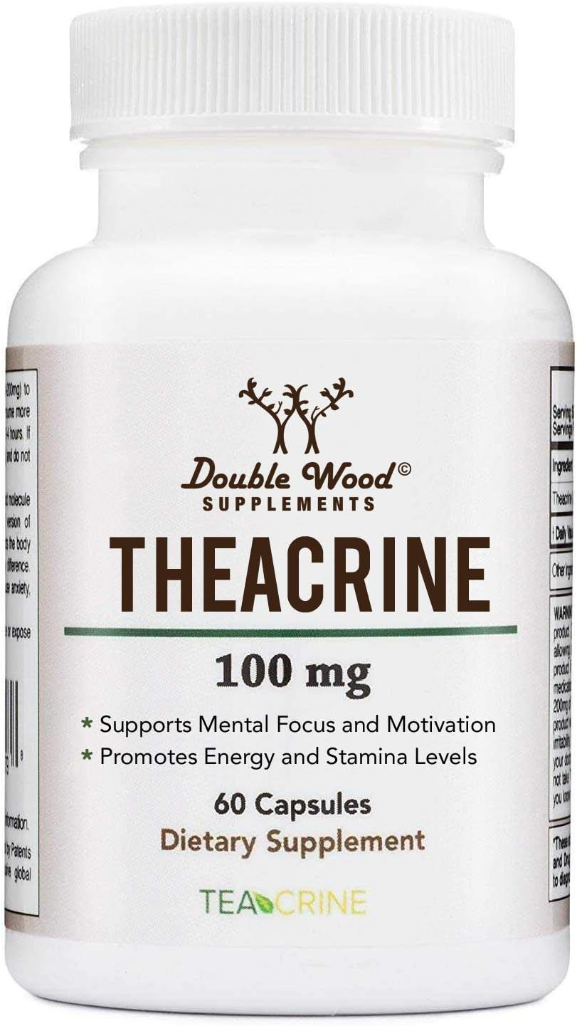 Theacrine (Teacrine) 100 Mg, 60 Capsules – Energy and Focus Supplement (Similar