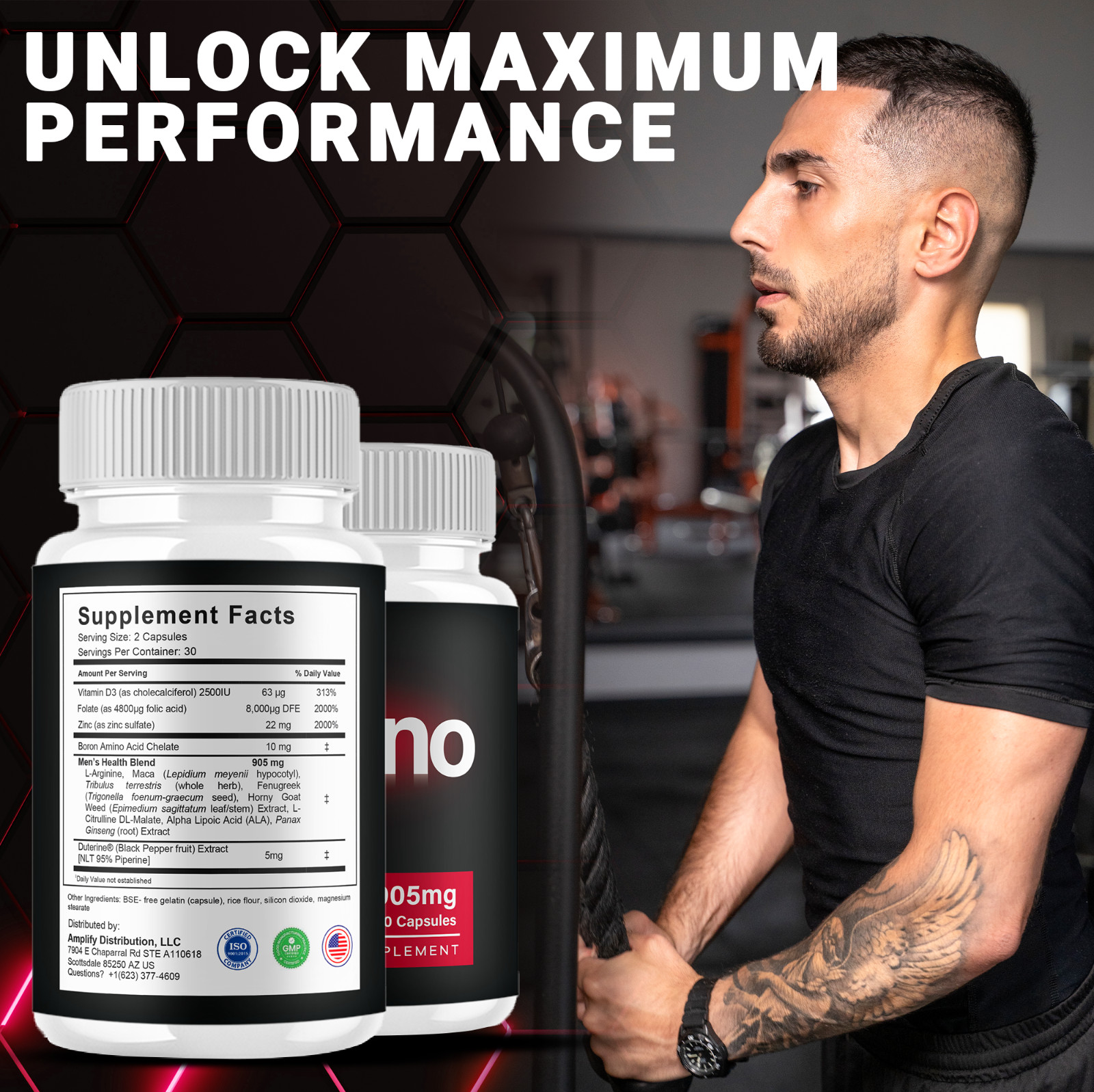 (5 Pack) Bruno Maximum Performance Supplement Bruno Premium Pills (300 Capsules)