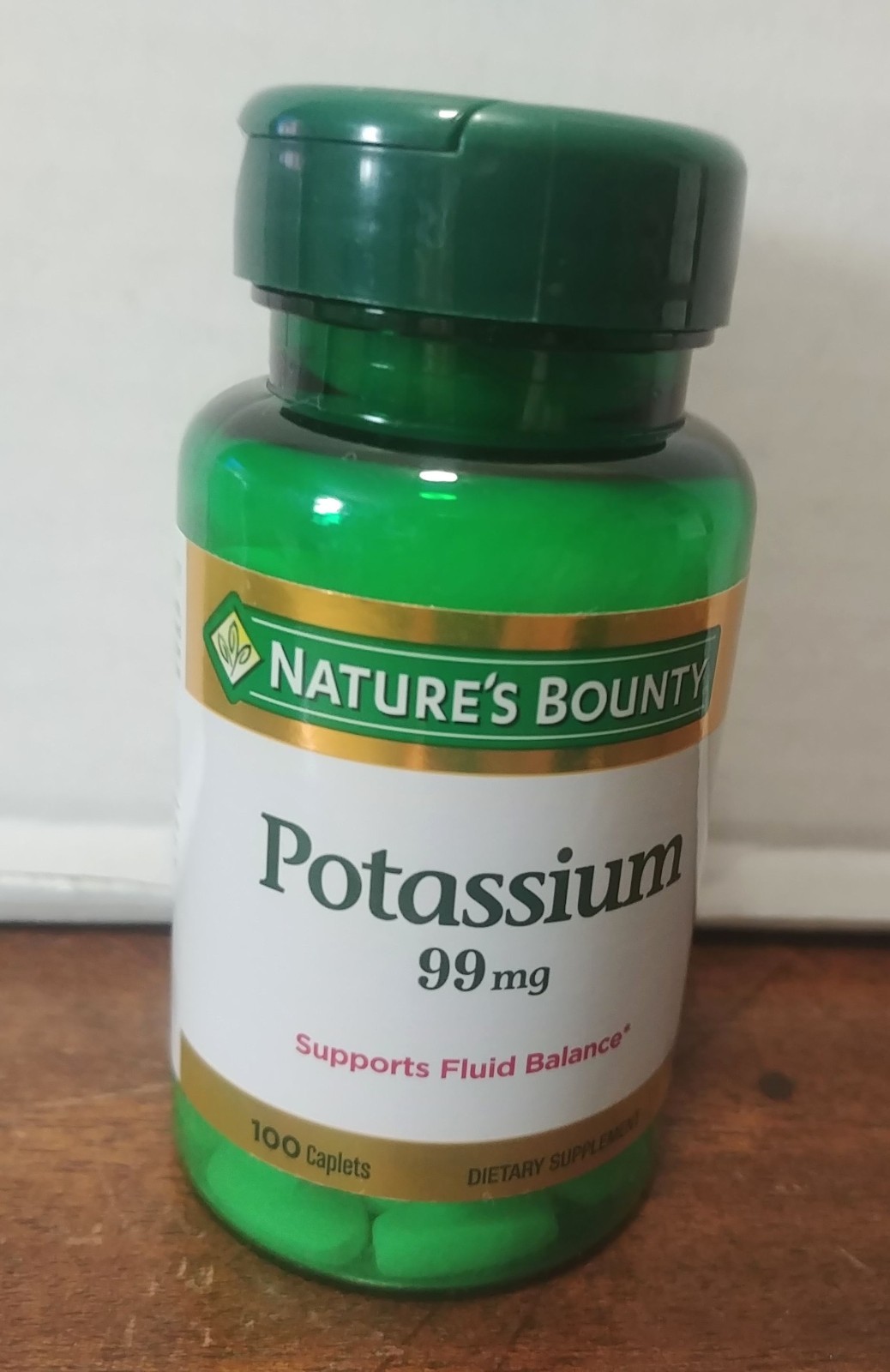 Nature’s Bounty Potassium 99mg Supplement 100 Caplets Expires: 1/2027