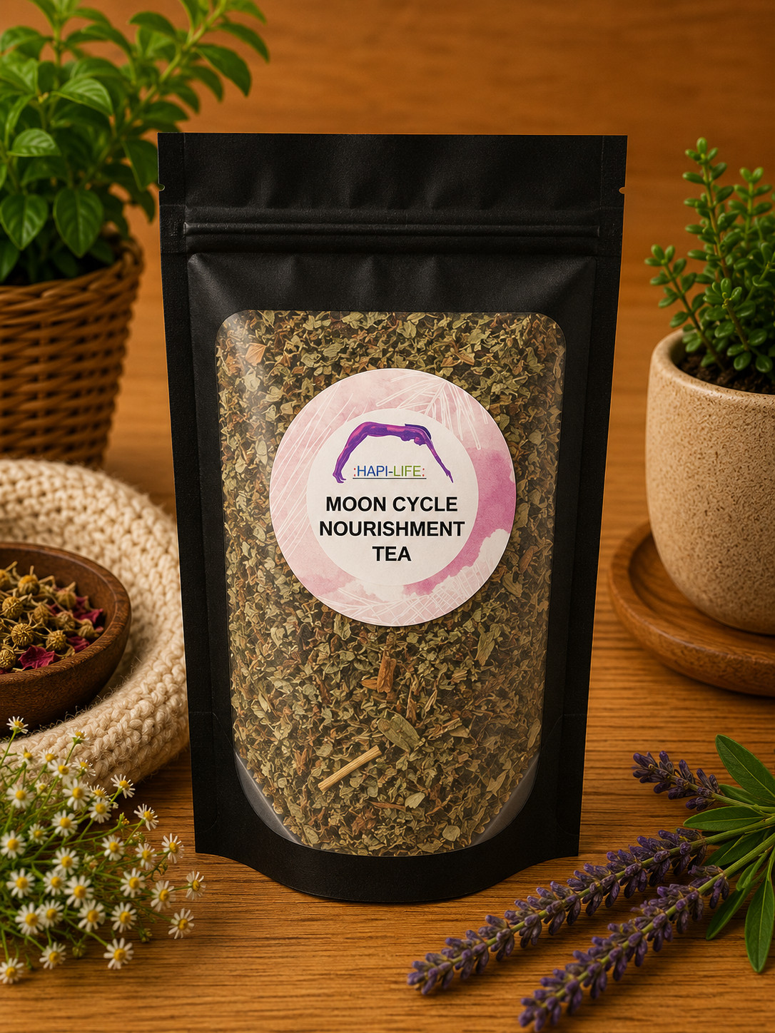Moon Cycle Nourishment Tea – Alkaline Plant-Based Botanical Herbal Tea