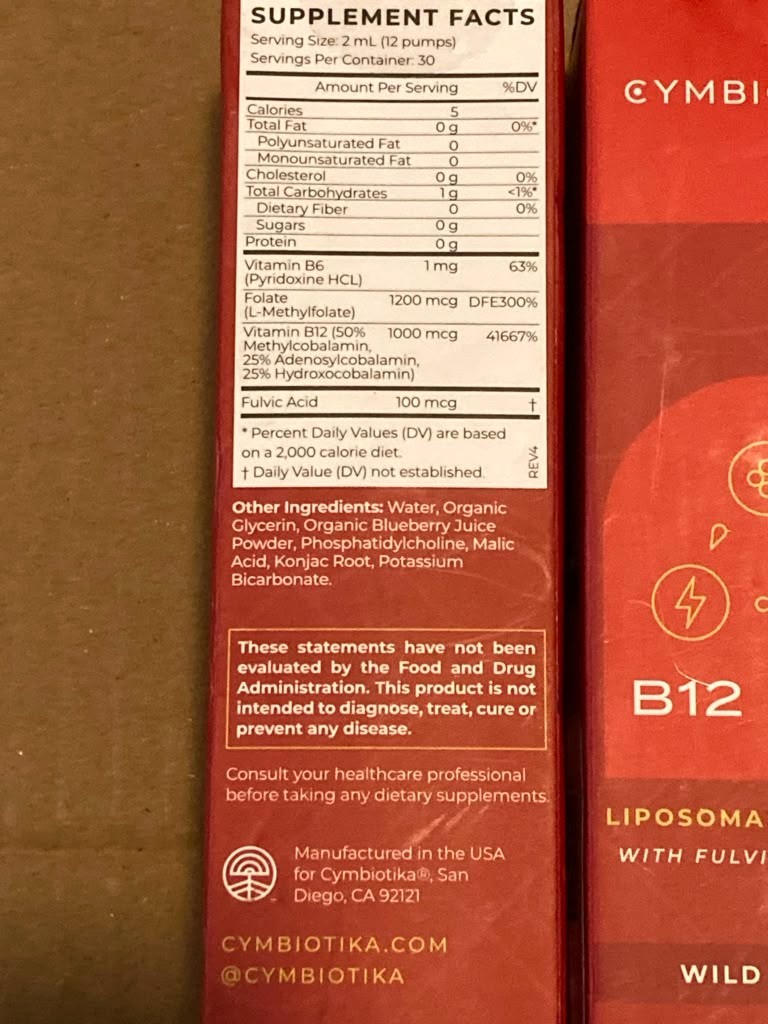 3X CYMBIOTIKA Vitamin B12+B6 Wild Berry 60ml + 2x LImelight Soursop Regenerator