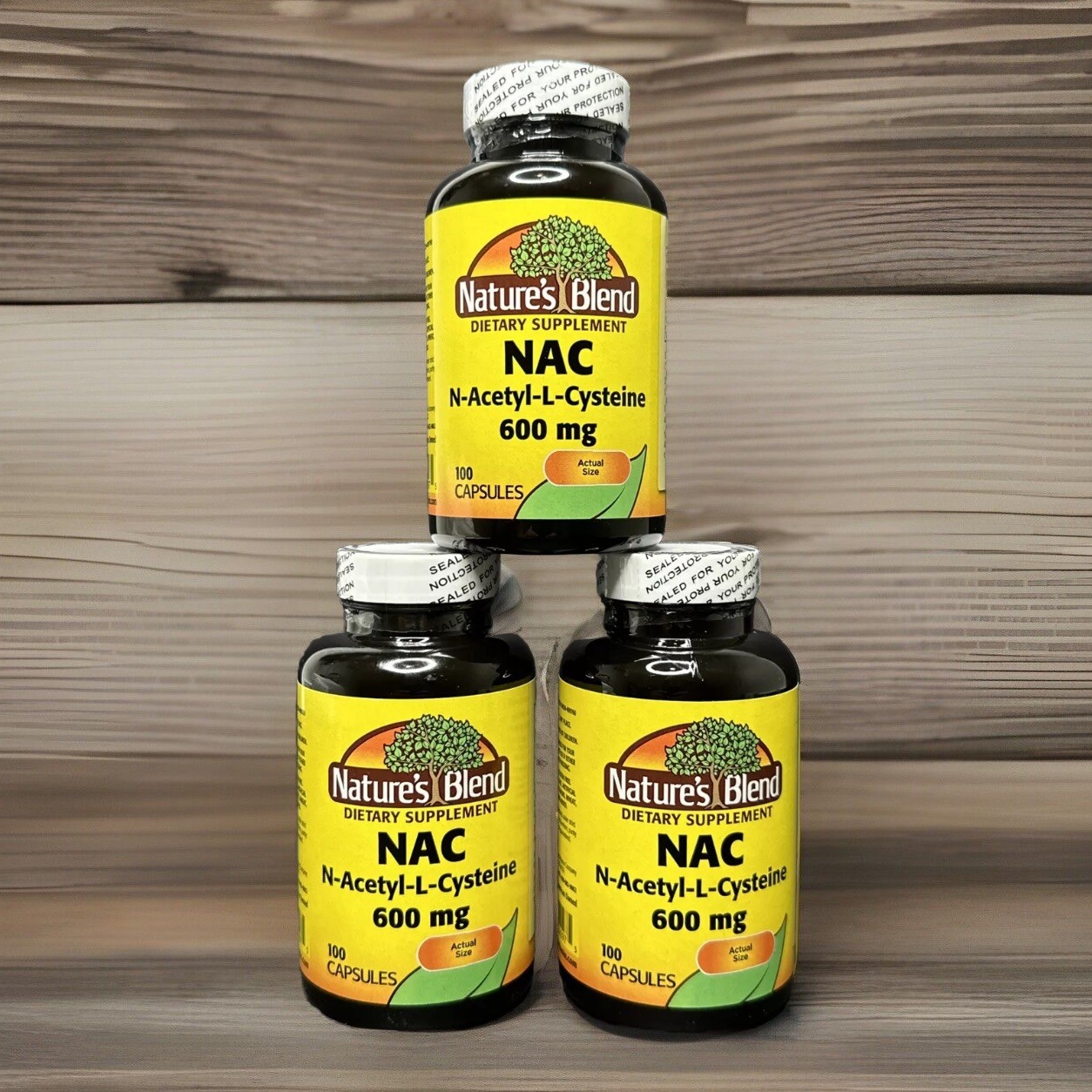 Nature’s Blend NAC (N-Acetyl-L-Cysteine) 600 mg 100 Capsules-Exp 02/26 *LOT OF 3