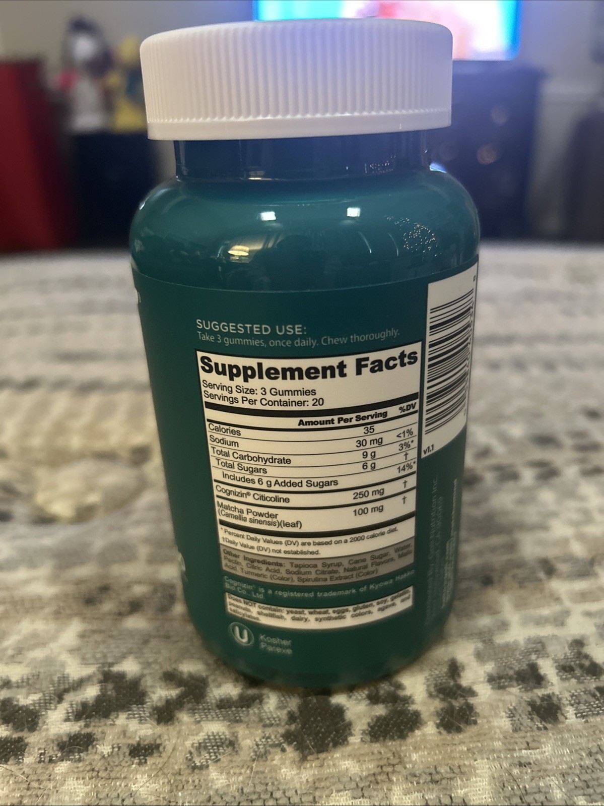 Goli Nutrition Matcha Mind 60 Gummies Expires 10/27 Cognizin 250mg