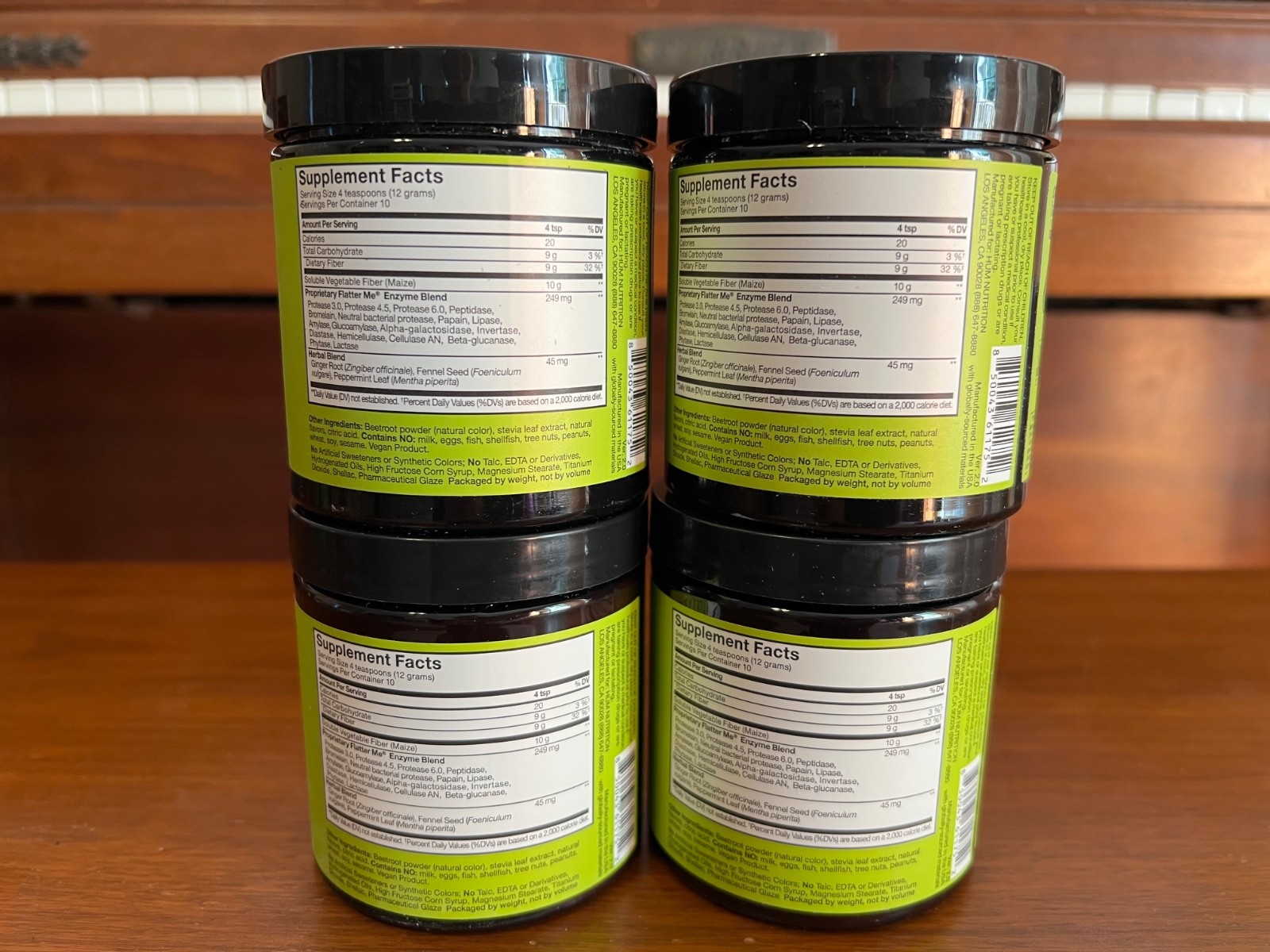 HUM Flatter Me Fiber Powder Strawberry Lemonade – 4 new unopened jars