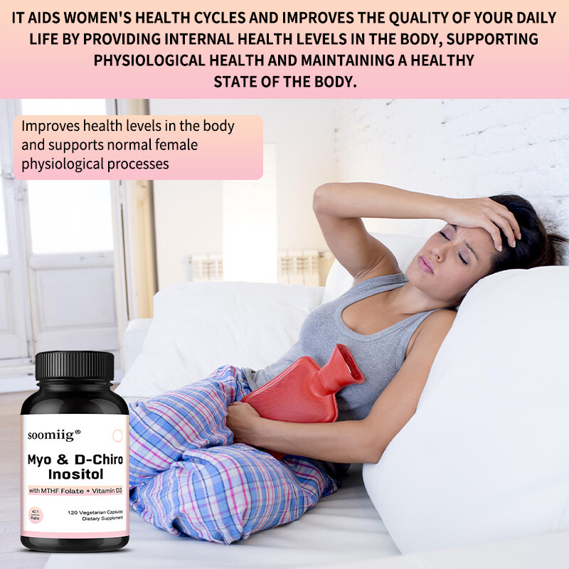 Myo-Inositol D-Chiro Inositol Supplement Vitamin D3 Hormonal Balance for Women