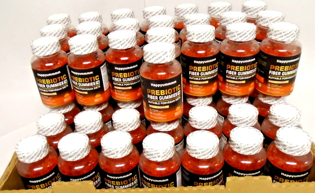 58 Bottles Prebiotic Fiber Gummies, 7g per Serving of 3 (30/Bottle) Orange 3/27