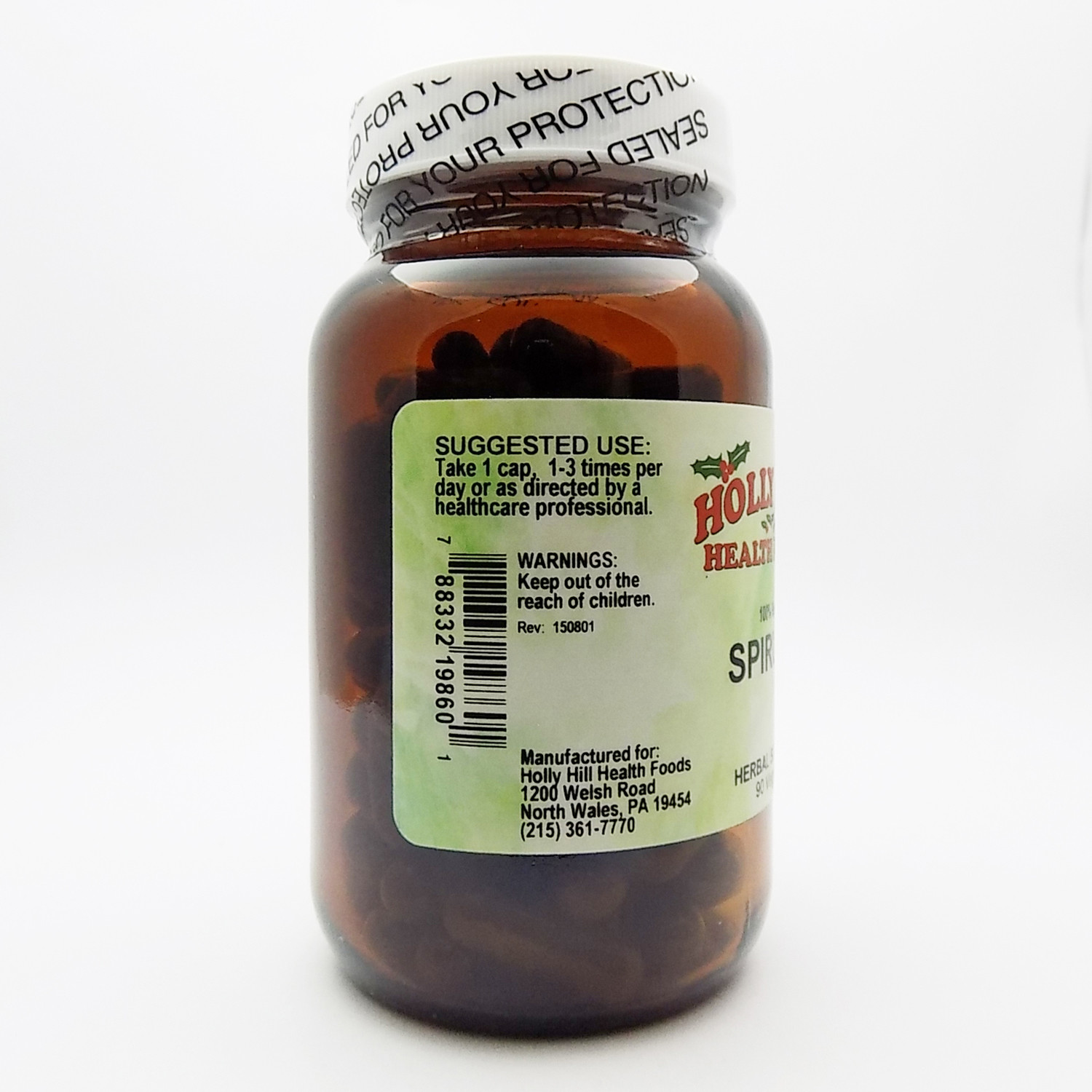Holly Hill Health Foods, Spirulina, 90 Vegetarian Capsules