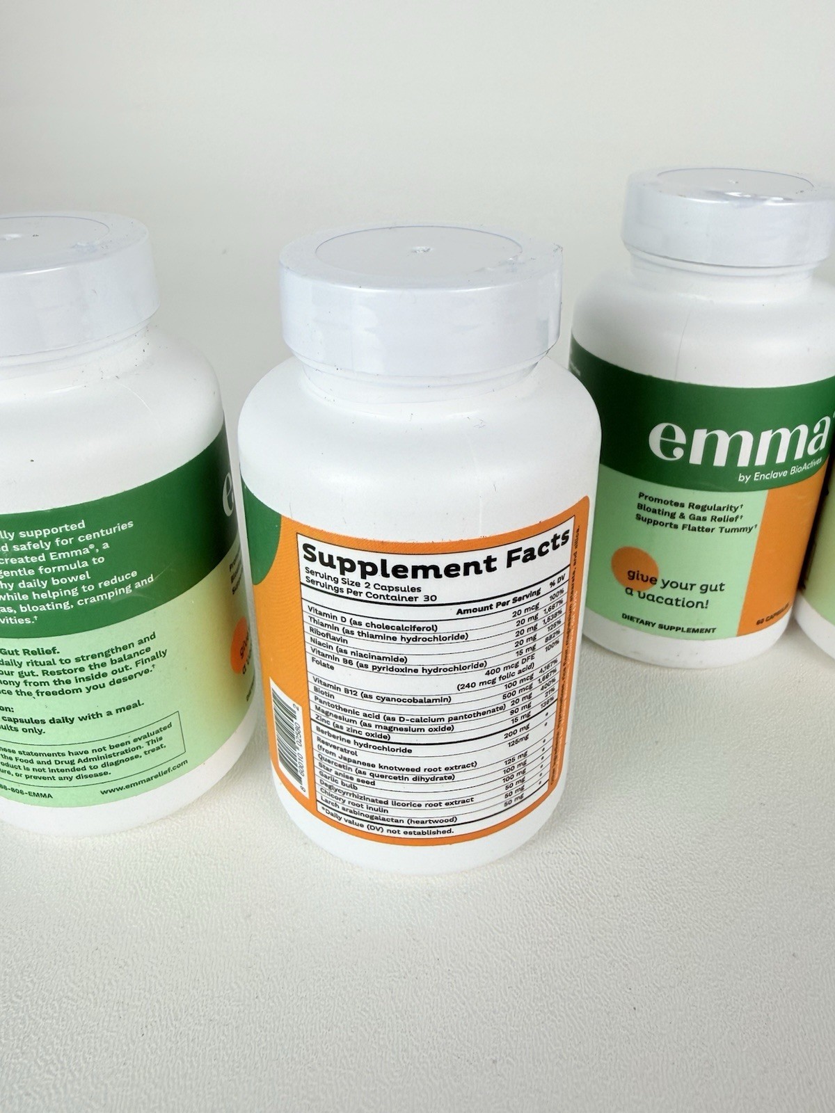 Emma Relief Supplement Konsciens Keto for Gut Bloating 60 Capsules Exp 2027 4-PK