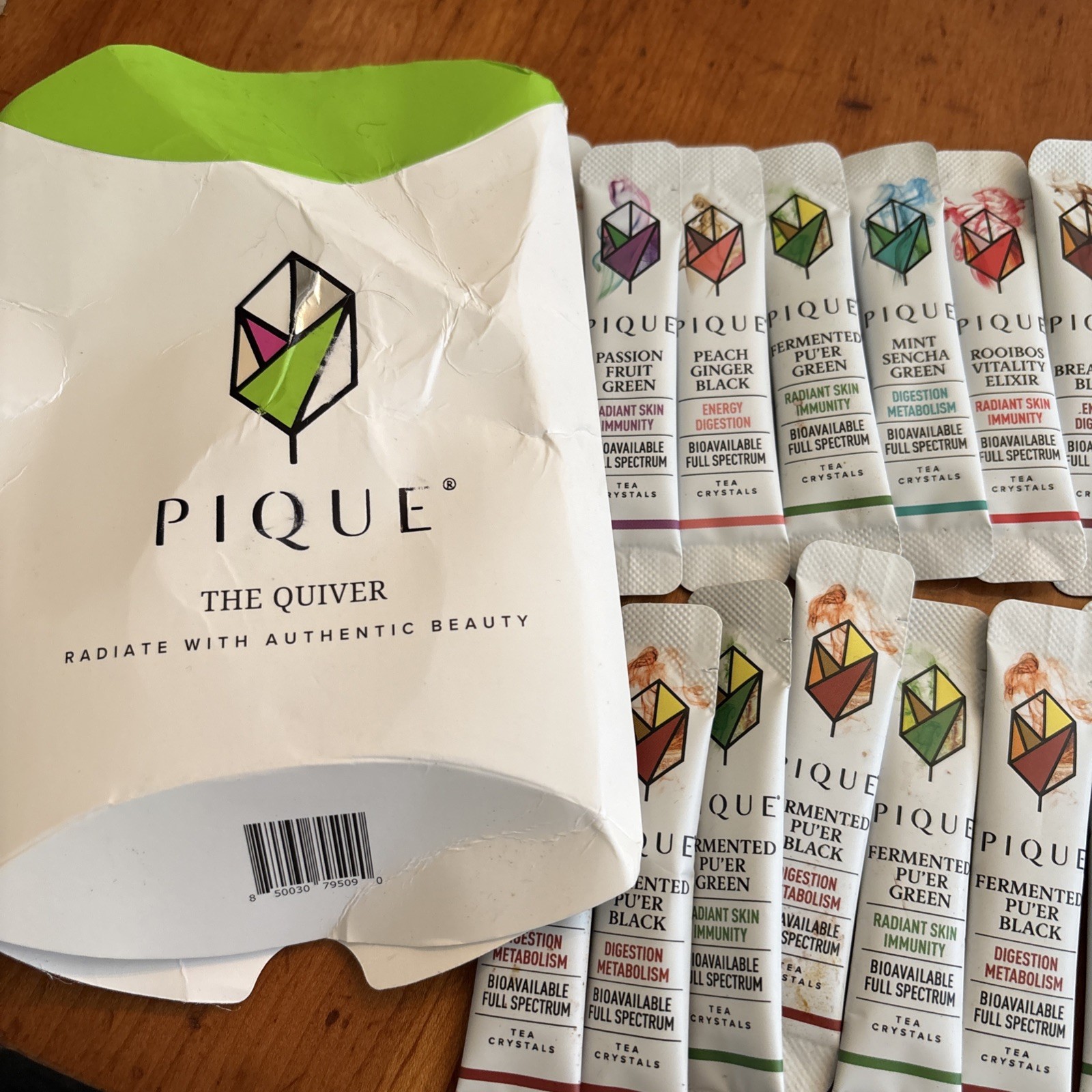 Pique Quiver Pack Samples Fermented Pu’er Green Radiant Immunity 24 Stick Packs