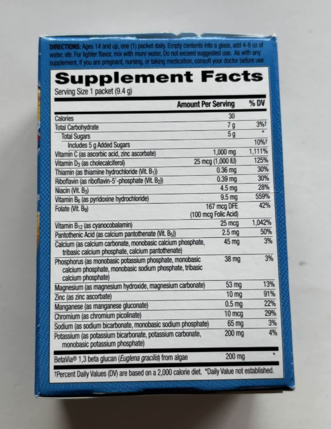 Emergen C Immune Plus Fizzy Drink Mix 10 Single Serve Packets Super Orange