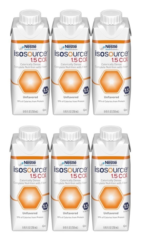 6 Nestle Isosource 1.5 Cal Tube Feeding Formula Unflavored 8.45oz March 31, 2027