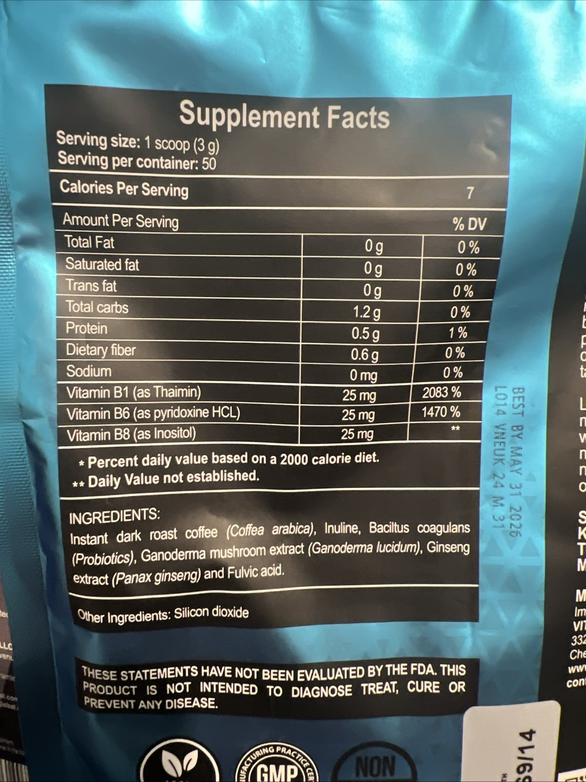 Vitalhealth V-NEUROKAFE Gourmet Dark Roast Coffee with Probiotics 5.30oz