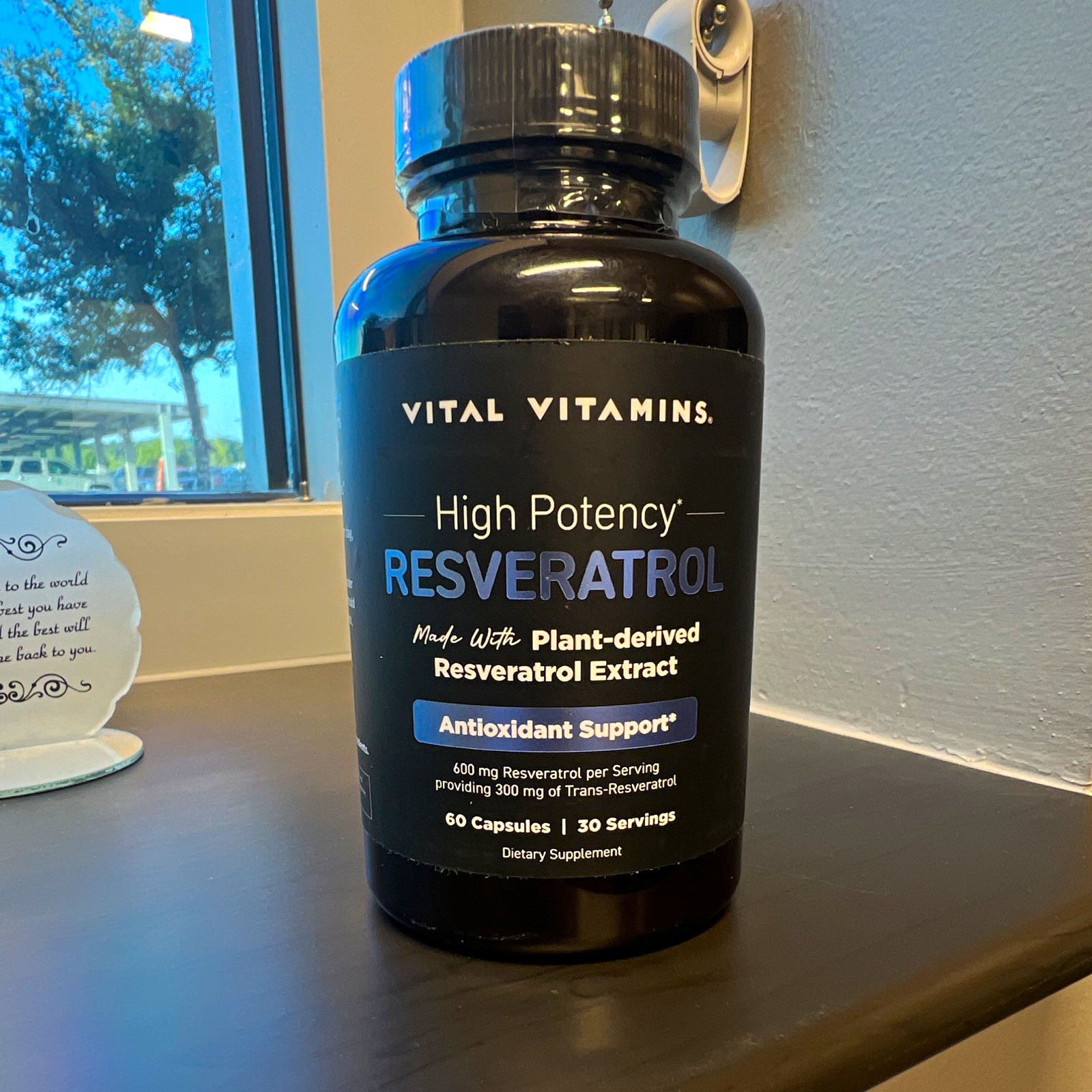 Vital Vitamins Resveratrol 600mg Antioxidant Support 60 Capsules Exp 11/2027