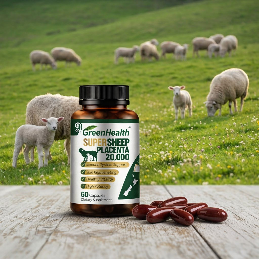 New Zealand Sheep Placenta 20000mg 60 Capsules