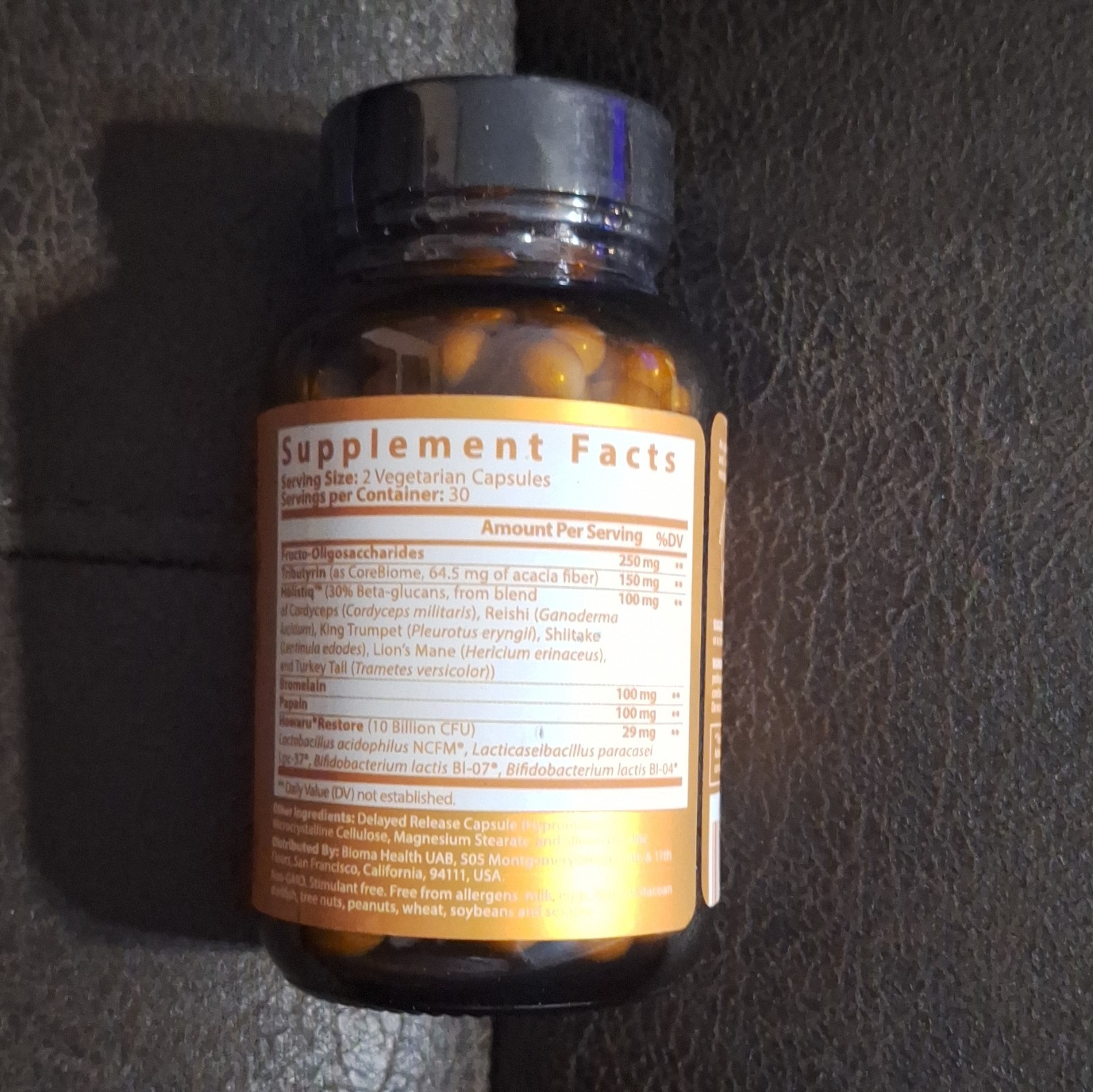 BIOMA Probiotics Digestive Support, Vegetarian 60 Capsules 30-Day