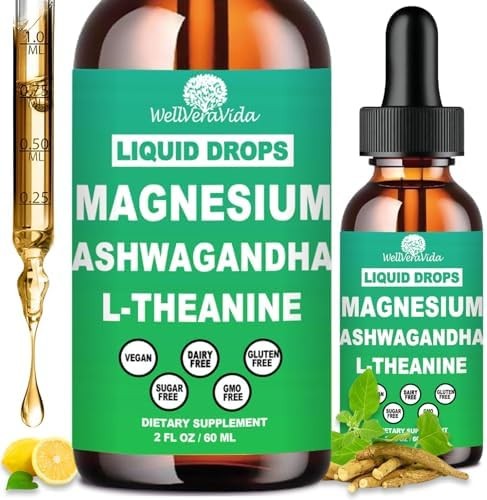 Cortisol Support Supplement with Magnesium Ashwagandha Theanine 2 Pack