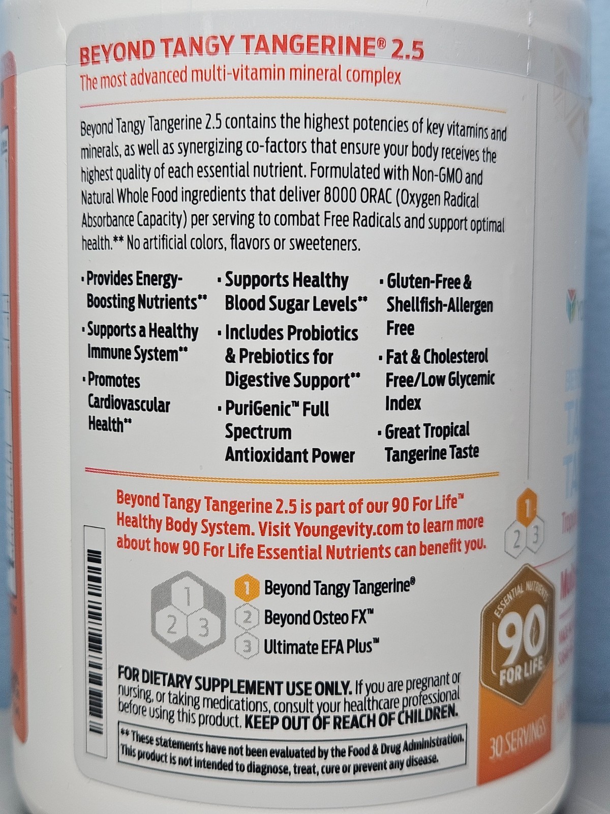 Youngevity Beyond Tangy Tangerine 2.5 Tropical Complex 1 lb NEW Sealed! Exp 1/29