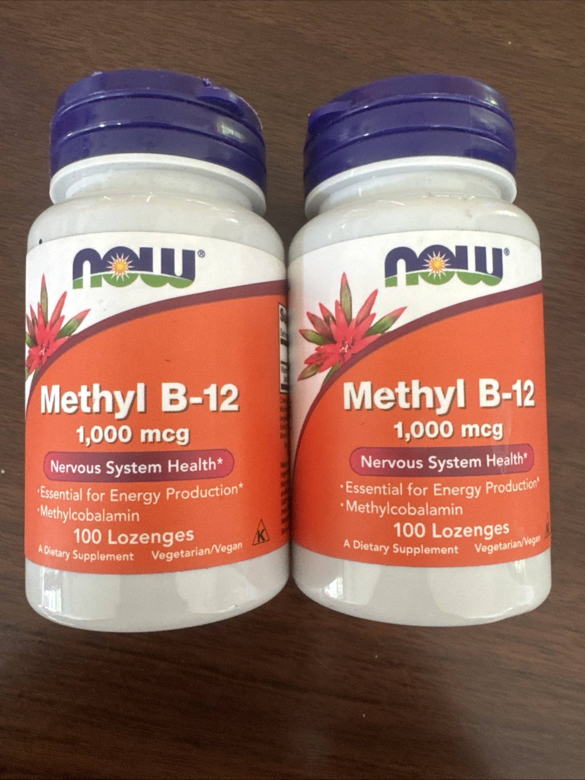 (2-pack) NOW Foods Methyl B-12(Methylcobalamin)1mg,Nervous System Health,100Loz
