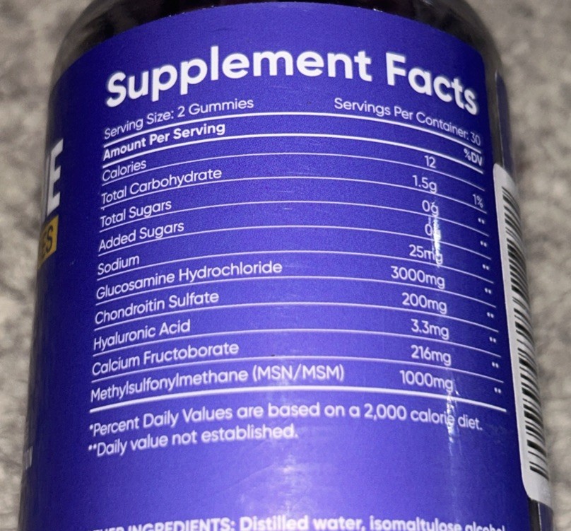 LeftNutra ~ Glucosamine Chondroitin ~*BlueBerry*~ 60 Gummies ~ Sealed ~ Exp11/26
