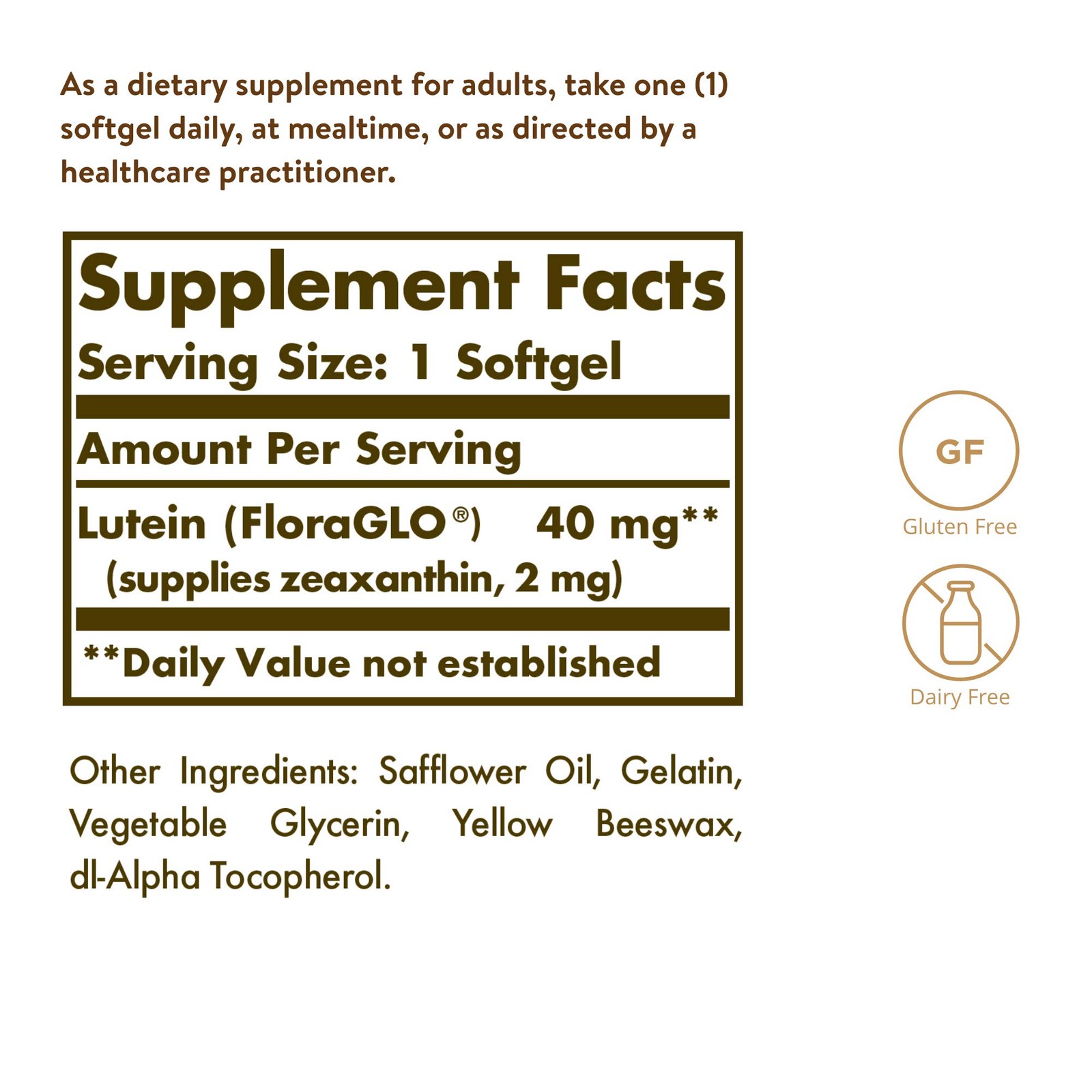 Solgar Lutein 40 mg, 30 Softgels – Supports 30 Count (Pack of 1), Multicolor