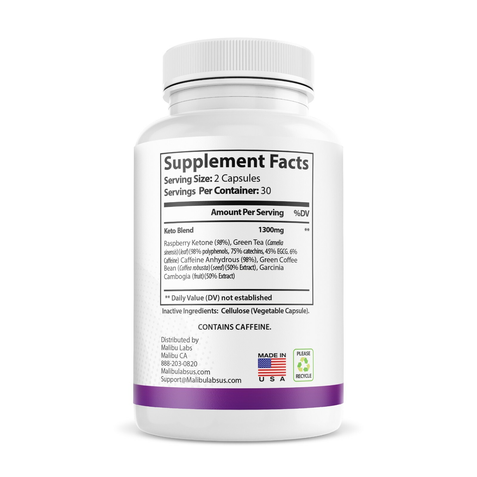 Natures Pure Keto, Advanced Formula, Made in The USA, (1 Bottle) 30 Day Supply