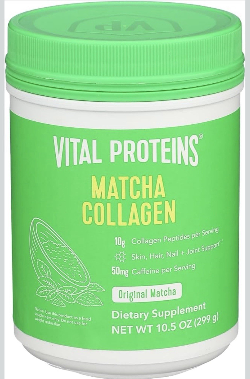 Vital Proteins Matcha Collagen Collagen Peptides Powder Original Matcha 10.5oz