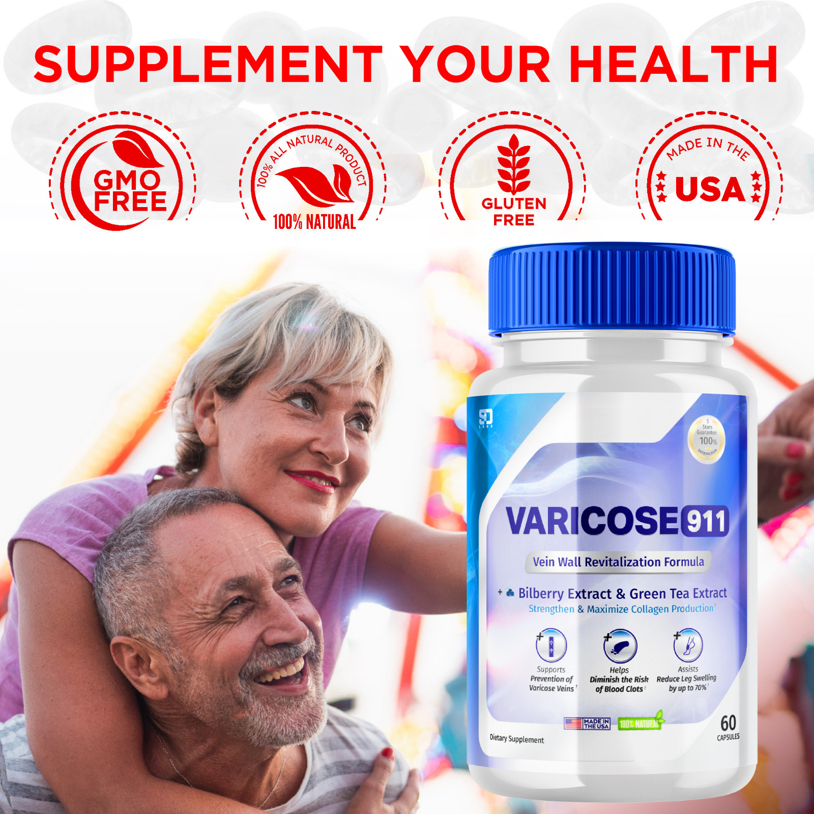 Varicose 911 – Enhance Daily Wellness and Collagen Support 60 Capsules