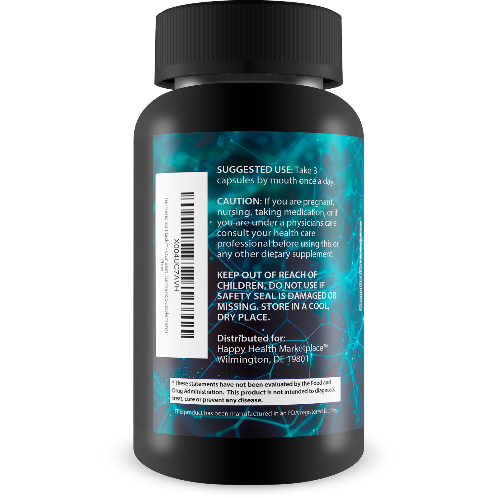 Turmeric Ice Hack Pills – Soothing Nervous System Support – Swelling Support