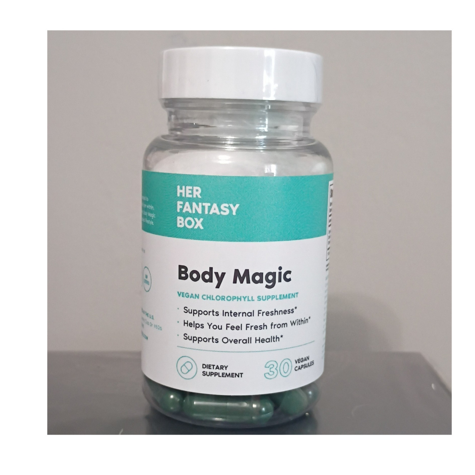Her Fantasy Box Body Magic Vegan Chlorophyll Supplement 30 Capsules