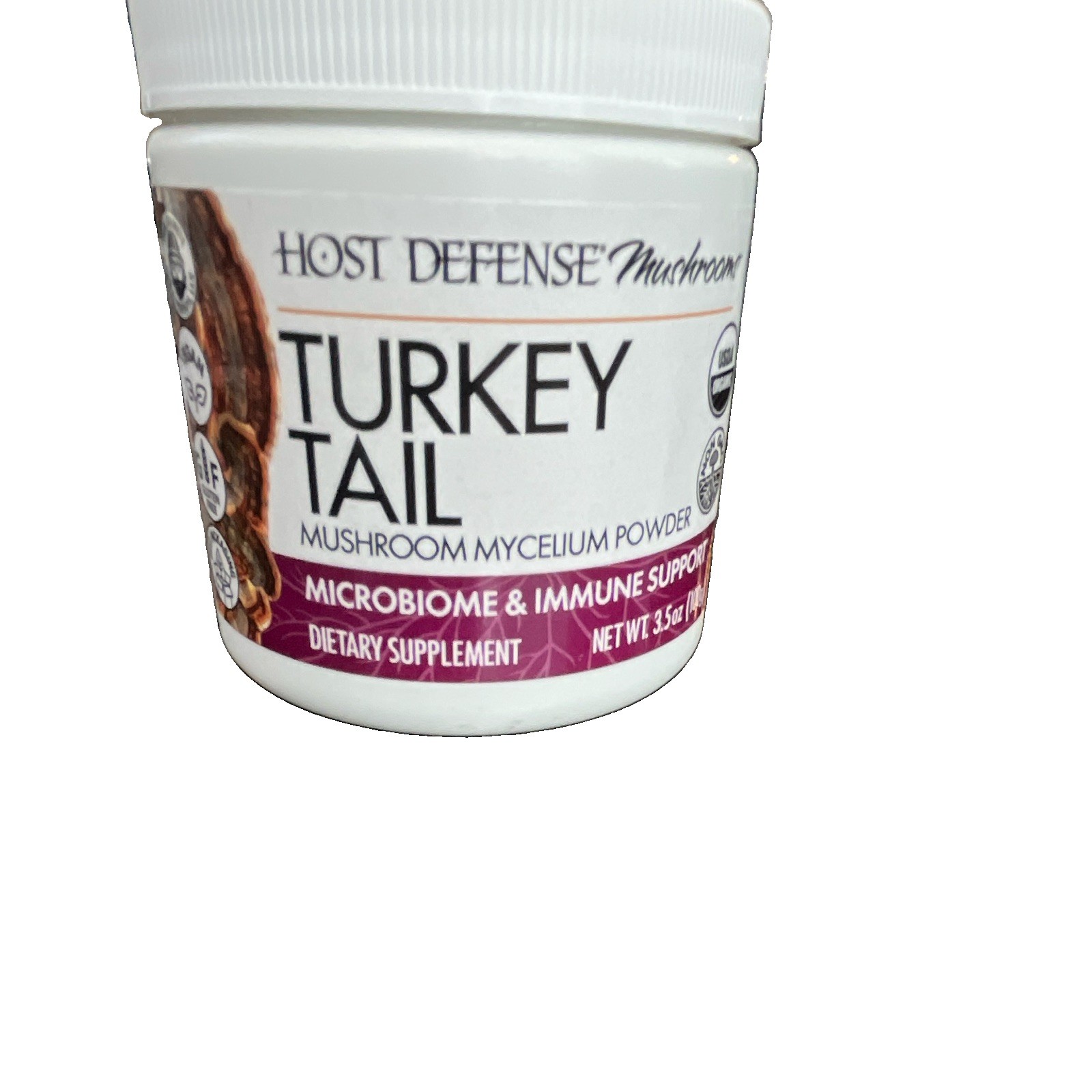 Host Defense Turkey Tail Mycelium Powder Immune & Digestive Support Exp 05/2027