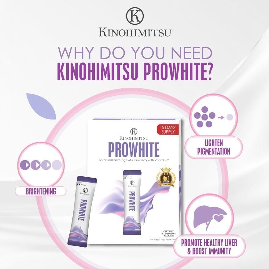 Kinohimitsu ProWhite 1 Box (8g X 15 sachets) Brighten Skin Eliminate Spots NEW