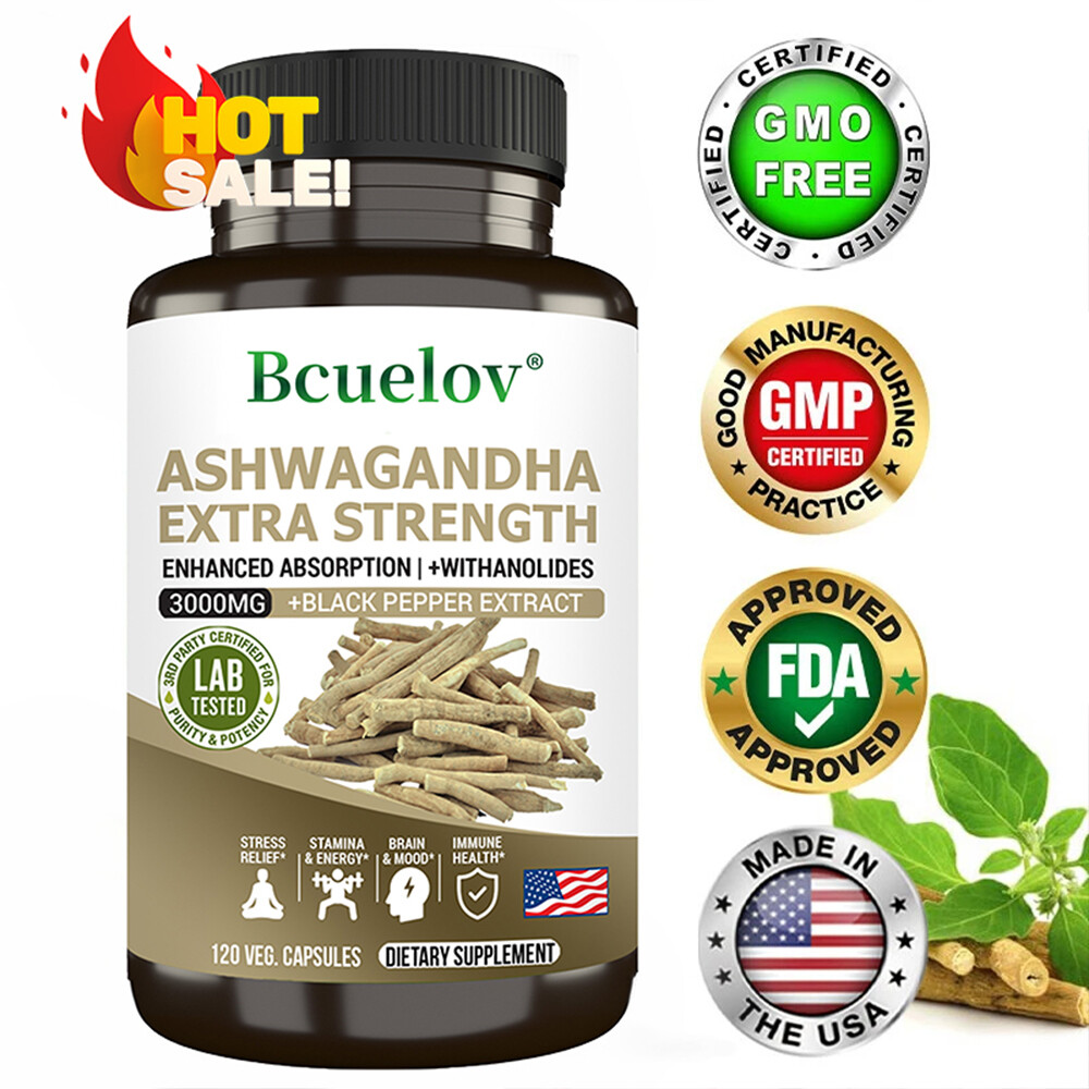 Ashwagandha 3000mg Root Stress Anxiety Supplement