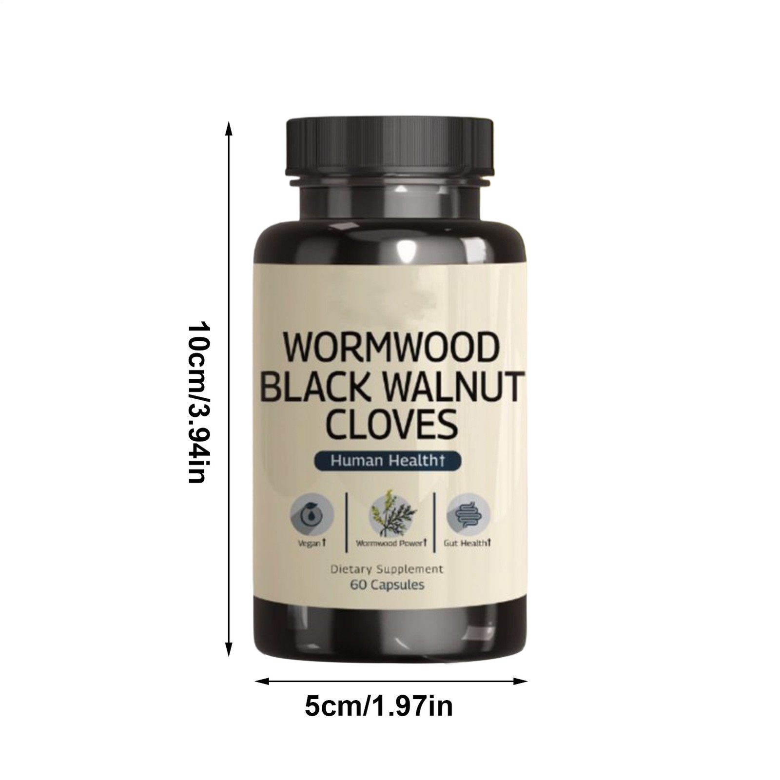 Wormwood Black Walnut & Clove Detox Cleanse Suitable For Humans Bowel Guard La P