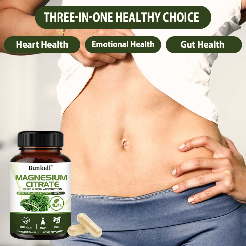 Magnesium Citrate Capsules 200mg Per Serving – Highest Potency Capsules
