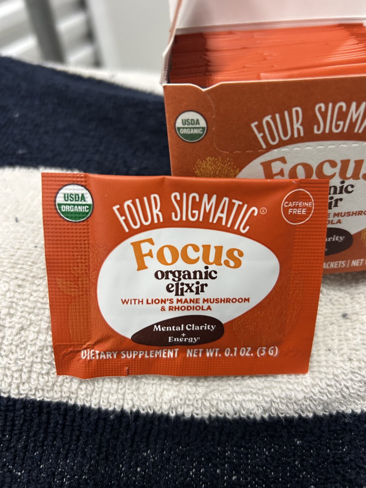 Four Sigmatic Focus Organic Elixir 20 Packets Lion’s Mane Rhodiola Caffeine-Free
