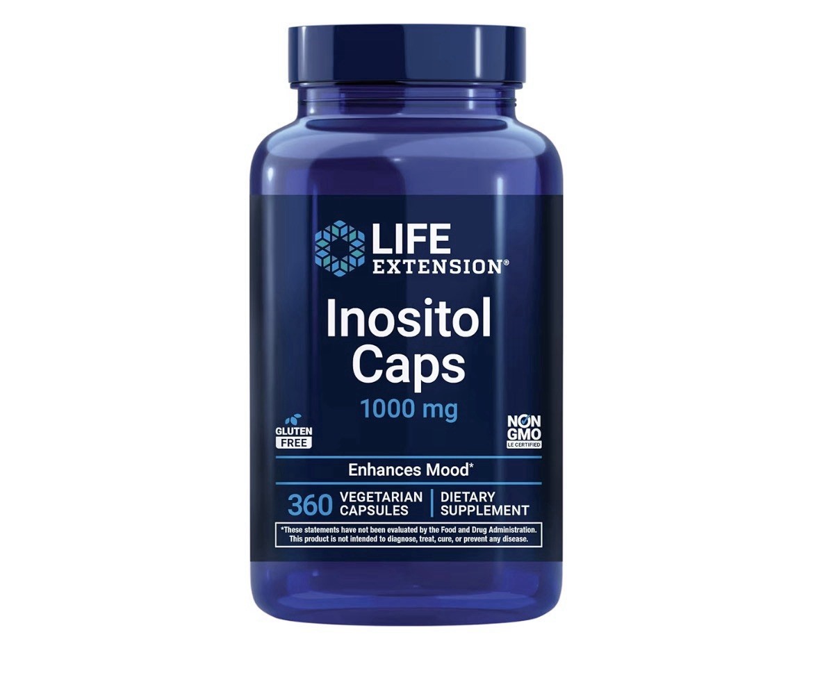 Life Extension Inositol 1000mg 360 Vegetarian Capsules Mood & Hormone Health